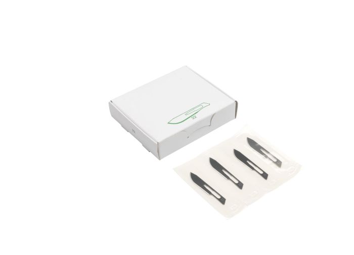 no 22 non-sterile carbon steel scalpel blade single pack