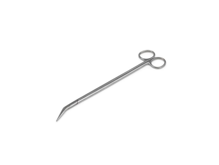 stainless steel surgical scissors with 25 degree bend angle