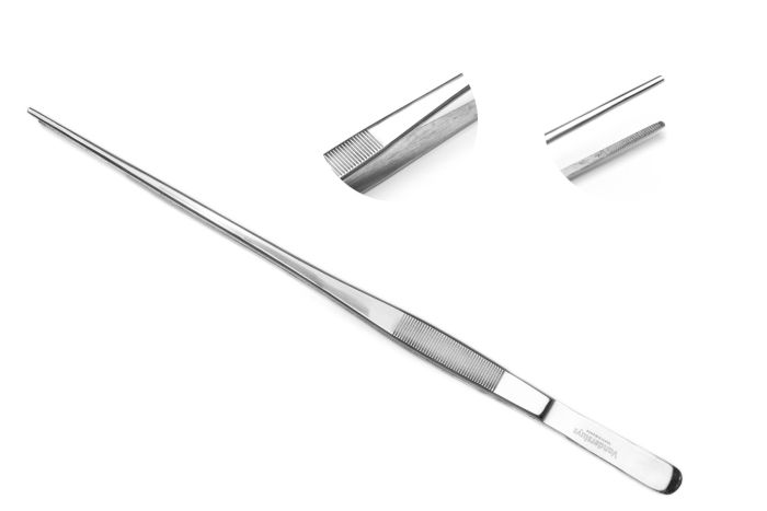 Tissue culture forceps  - Long tip - 23 cm - Vandersluys