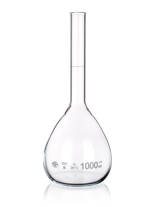 Volumetric flask with rim without stopper Class B