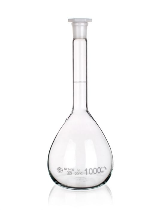 Volumetric flask SJ with plastic stop