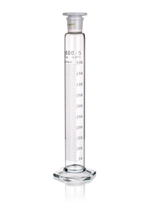 Grad cylinder with SJ and glass stopper