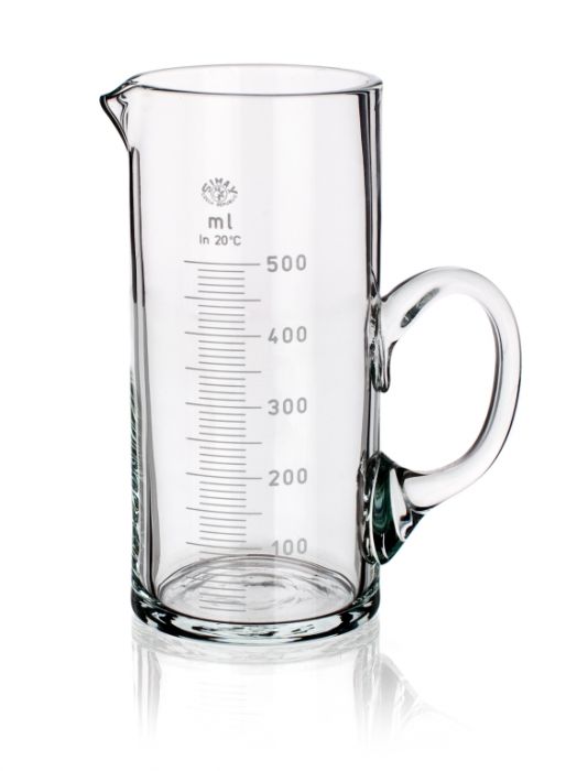 Measure graduated cylindrical with graduation and handle