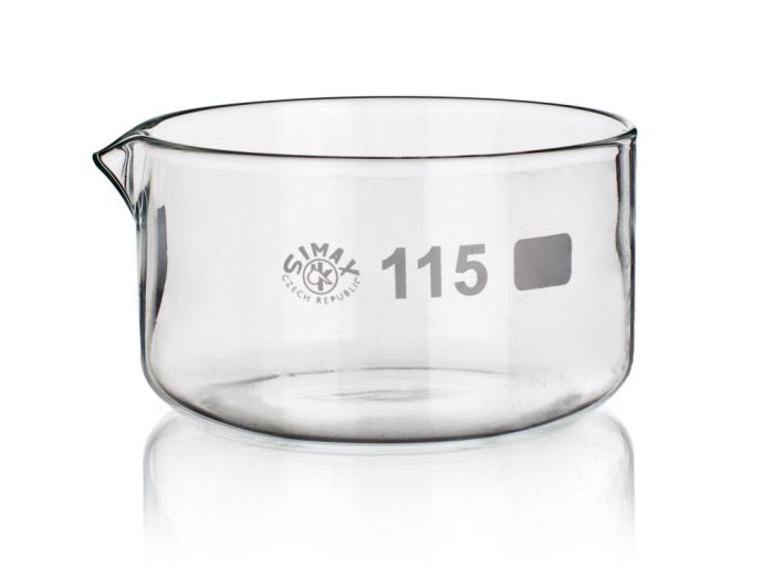 Crystallizing dishes with spout