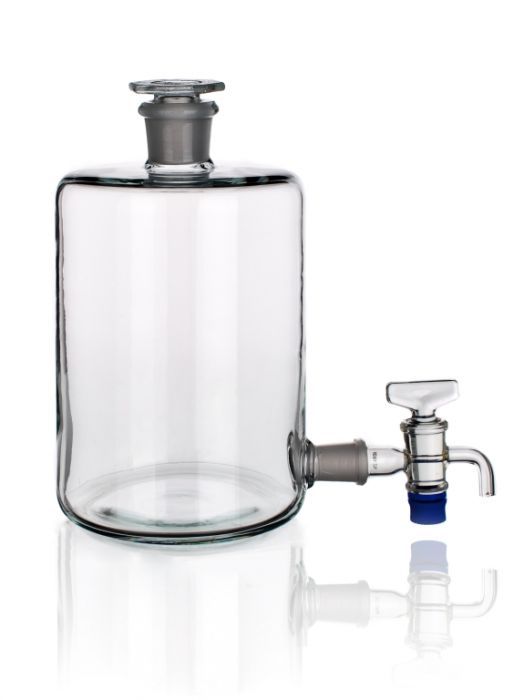 Woulf bottles with neck and outlet