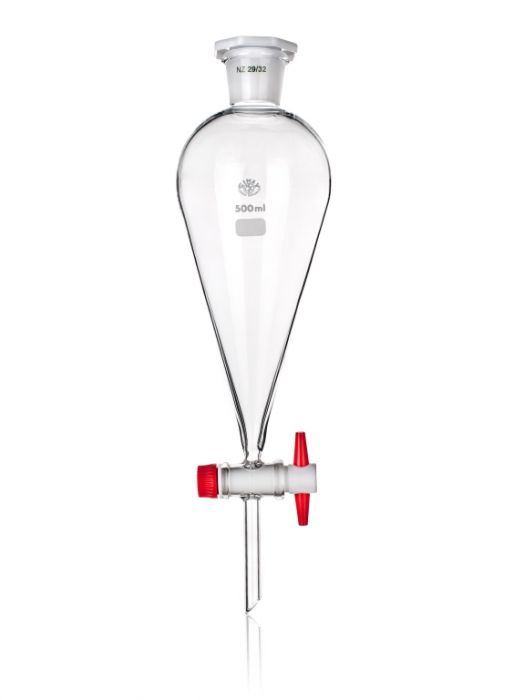 Funnel separatory conical Acc. to Squibb