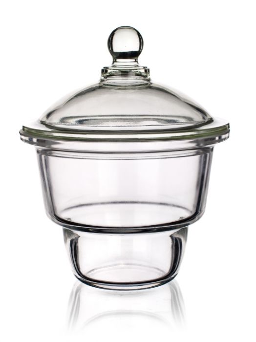 Desiccator with glass knob