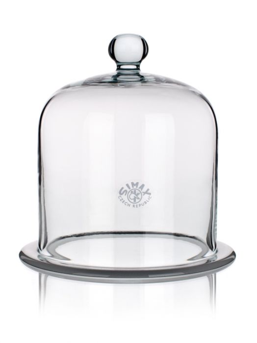 Bell jars with ground flange with knob