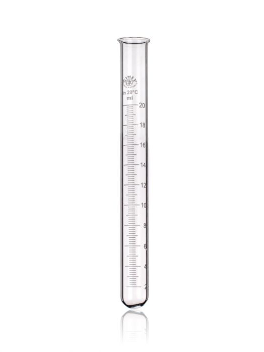 Test tubes with rim graduated