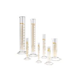 borosilicate 3.3 Hirschmann glass measure cylinder various sizes