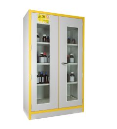 Tall cabinet, 2 glass doors 68 Gal.