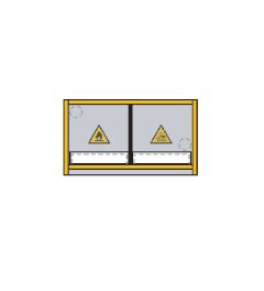 Under-bench cabinet, 2 doors 16 Gal.