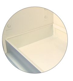 Base through in polypropylene height 110 mm