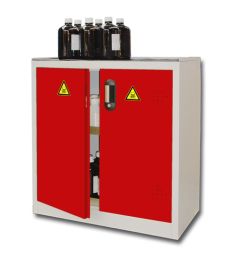 2 doors bench cabinet-Red doors