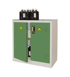 2 doors bench cabinet-Green doors