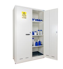 Tall cabinet 2 doors in steel-2 compartments