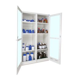Tall cabinet 2 glazed doors-2 compartments