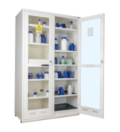 Tall cabinet 2 glazed doors-4 compartments