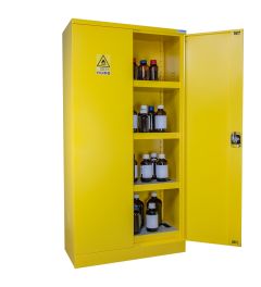 Tall cabinet 2 doors yellow