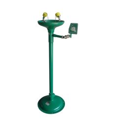 Eye-wash-Pedestal mounted, hand operating, ABS bowl
