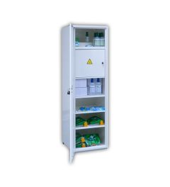1 door tall medicine cabinet w/ chest