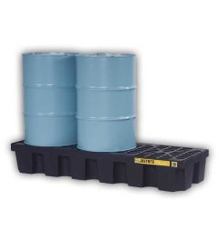 3 drums inLine retention pallet