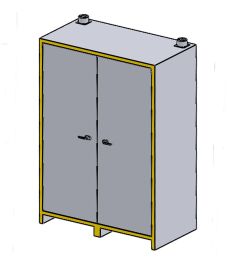 Cabinet for 2x220L drums