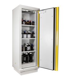 Fire-proof cabinet 90 min tall 1 yellow door equip.