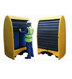 Covered PE outdoor spill pallet