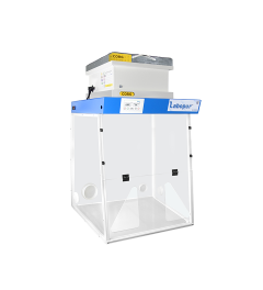 Ductless fume hood H06-2 hands working open