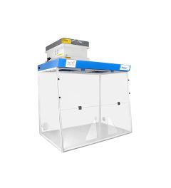 Ductless fume hood H12-2 hands working open