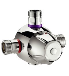 Thermostatic mixing valve for showers and combi units