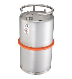 Safety barrel 25L w/ screw cap 1½" and flame trap-UN