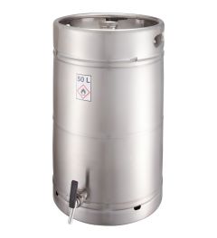 Safety barrel 50L w/ self close tap ¾", flame trap