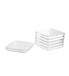 Square Petri dishes - 120x120 mm - 3 vents - stack