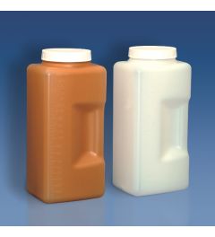 Square urine bottle - HDPE - 2000ml - White - 1 pc