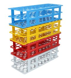 Plastic tube rack 10x4 - Multiple colors