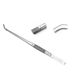 Tissue culture forceps  - Curved tip - 25 cm- With alignment hole - Vandersluys