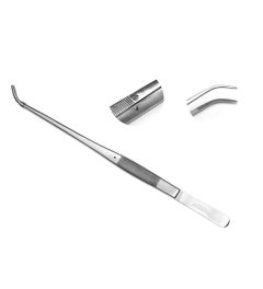 Tissue culture forceps  - Curved tip - 30 cm- With alignment hole - Vandersluys