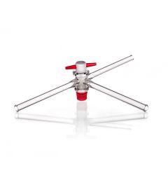 Stopcock T-bore 2.5mm with PTFE key T-bore NZ 14.5