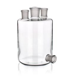 Woulff bottles, three necks  with outlet at bottom