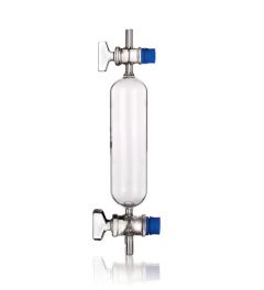 Gas tube straight bore stopcock with 3 way stopcock