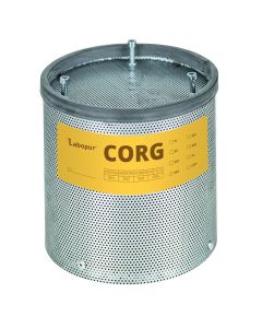 Active coal filter for corrosive and organic vapors