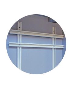 Horizontal rail for the fixation of 4 B50 bottles